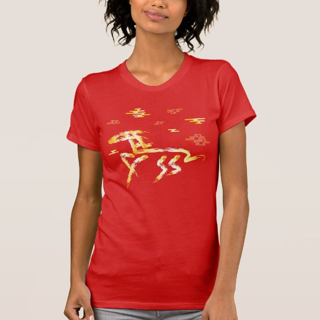 Camiseta Chinese Lunar New Year of the Horse 2026 4724 Fire (Frente)
