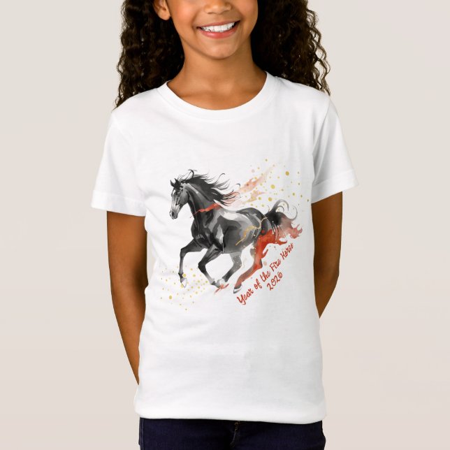 Camiseta Chinese New Year 2026 Horse Ink New Year Party (Frente)