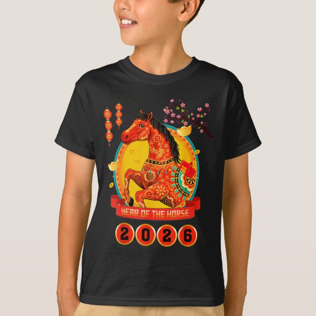 Camiseta Chinese New Year 2026 Year Of The Horse Happy Luna (Frente)