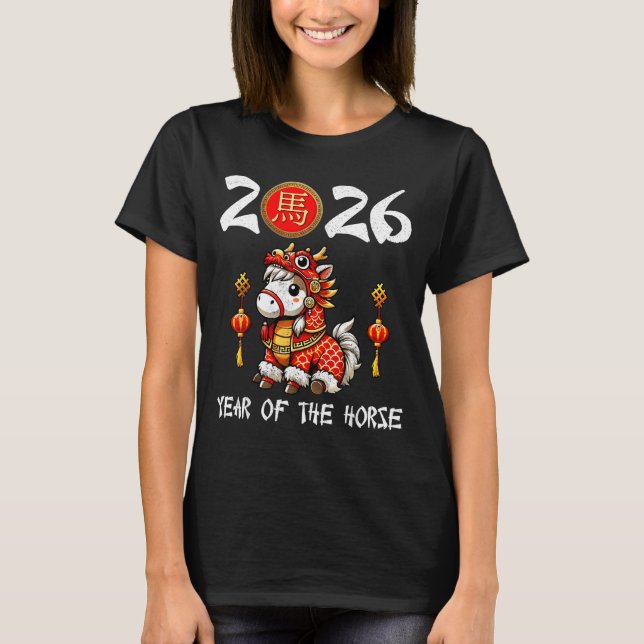 Camiseta Chinese New Year 2026 Year Of The Horse Happy New  (Frente)