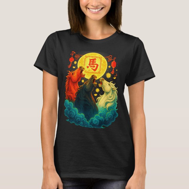 Camiseta Chinese New Year 2026 Year Of The Horse Lunar New  (Frente)