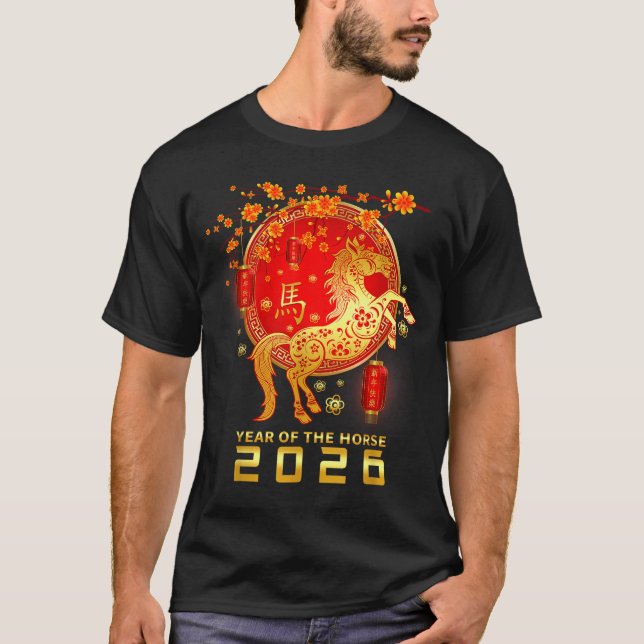 Camiseta Chinese New Year 2026 Year Of The Horse Lunar New  (Frente)