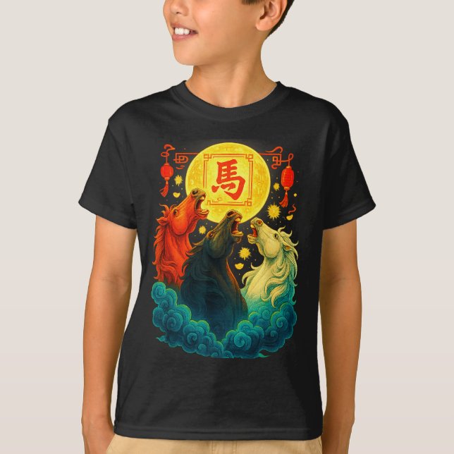 Camiseta Chinese New Year 2026 Year Of The Horse Lunar New  (Frente)