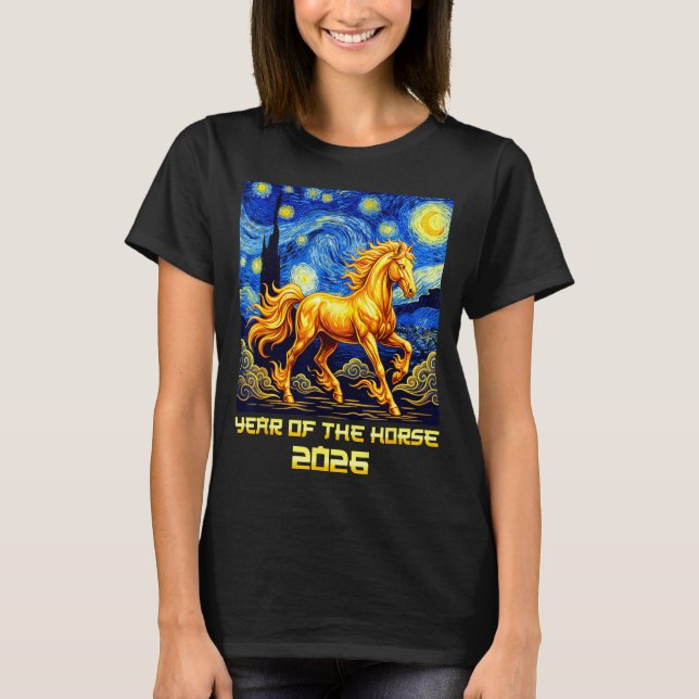 Camiseta Chinese New Year 2026 Year Of The Horse Lunar New  (Frente)