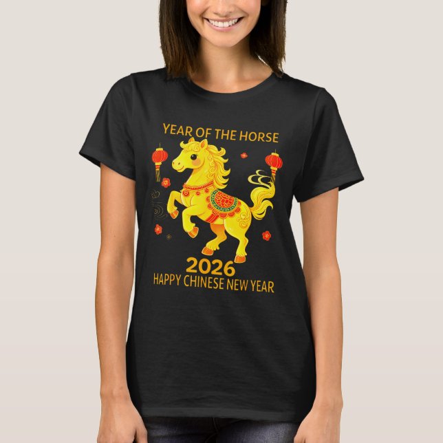 Camiseta Chinese New Year Clothing Year Of The Horse 2026  (Frente)