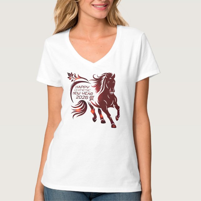 Camiseta CHINESE NEW YEAR Women V-Shirt (Frente)