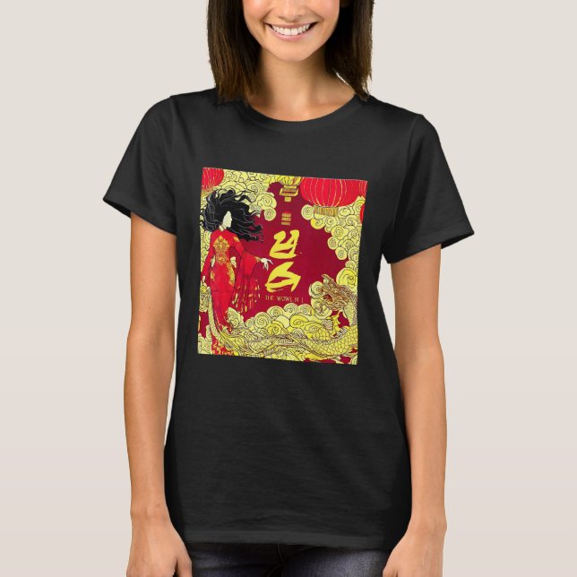 Camiseta Chinese Woman and Her Dragon (Frente)