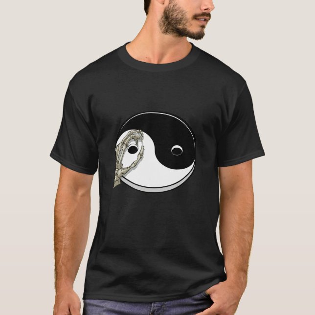 Camiseta Chinese Yin and Yang Skeleton Hand Tai Chi Yoga Na (Frente)