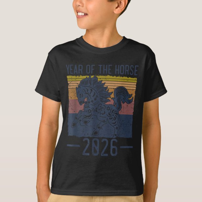 Camiseta Chinese Zodiac Horse2026 Decorations Year Of The H (Frente)