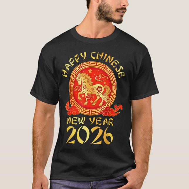 Camiseta Chinese Zodiac Horse2026 Decorations Year Of The H (Frente)