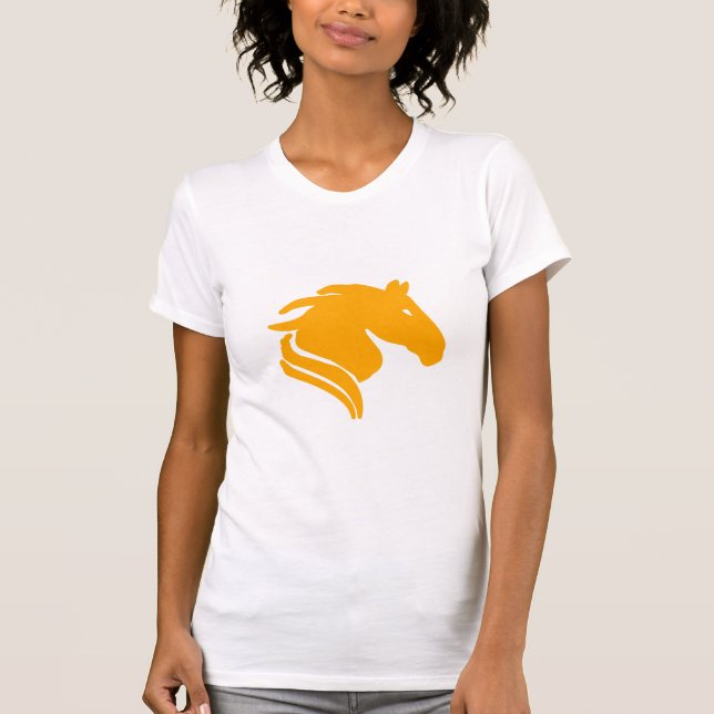 Camiseta Chinese Zodiac Horse Yellow T‑Shirt for Women  (Frente)