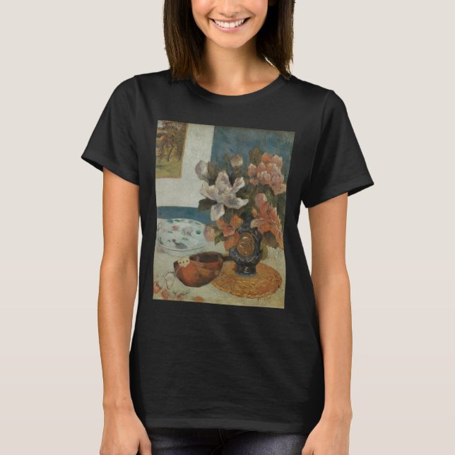 Camiseta Chineses e Mandolin por Paul Gauguin (Frente)