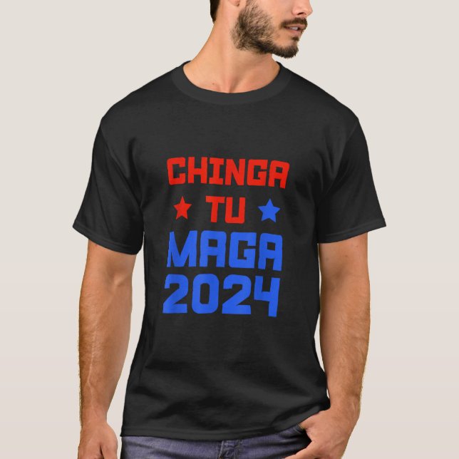 Camiseta Chingatumaga 2024 Chinga tu Maga Anti-Trump Mexica (Frente)