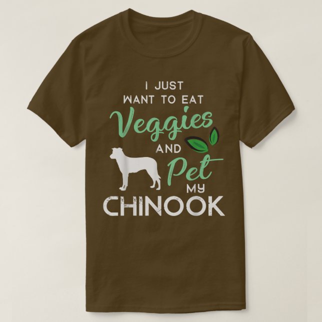 Camiseta Chinook Funny Vegan Dog Lover Owner Xmas Birthday  (Frente do Design)