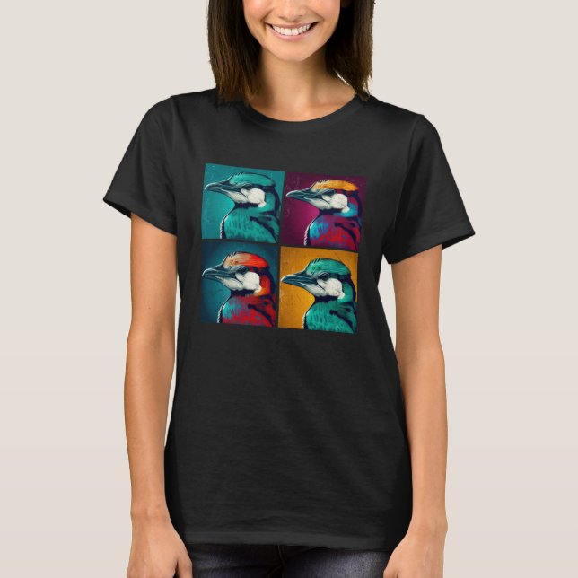 Camiseta Chinstrap Penguin Pop Illustration Colorful (Frente)