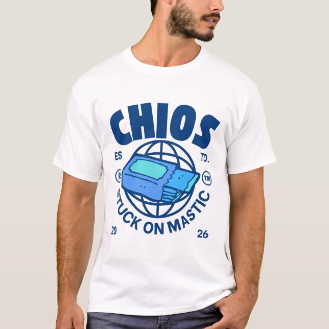 Camiseta Chios: stuck on mastic (Frente)