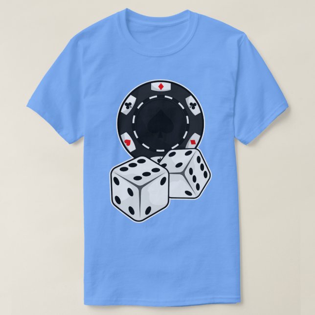 Camiseta Chip Dice para Poker (Frente do Design)