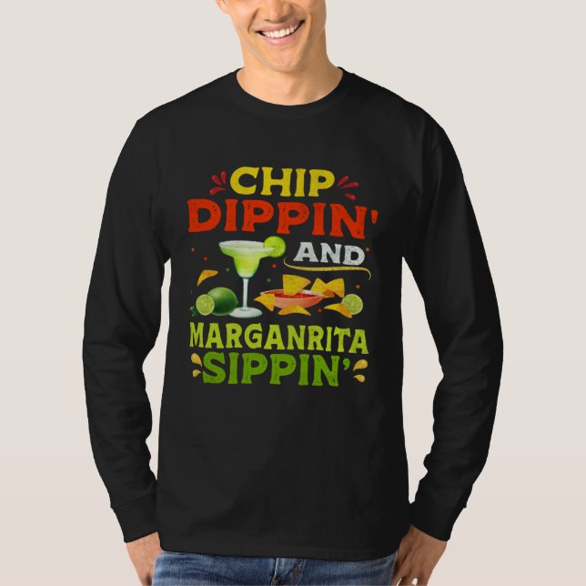 Camiseta Chip Dippin Margarita Sippin  Cinco de Mayo Mexica (Frente)