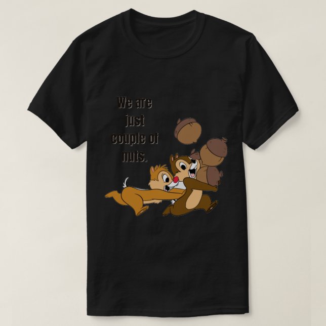 Camiseta Chip e dale engraçados. T-Shirt clássico (Frente do Design)