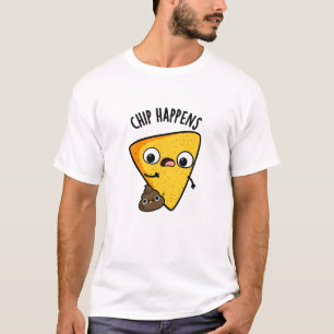 Camiseta Chip Happens Engraçado Poop Puns