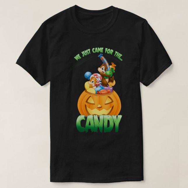 Camiseta Chip n Dale Rescue Rangers Halloween Pumpkin Candy (Frente do Design)