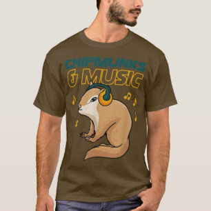 Camiseta Chipmunes E Notas Musicais Clef Squirrel 2