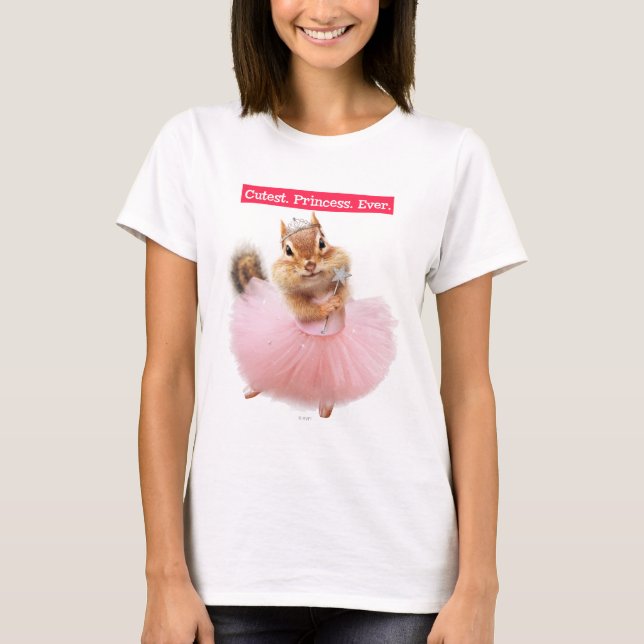 Camiseta Chipmunk Ballerina bonito em tutu no Dance Studio (Frente)