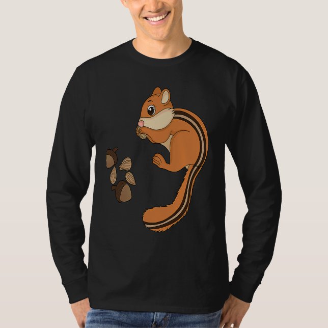 Camiseta Chipmunk Eating Nuts  Nuts  For Kids (Frente)