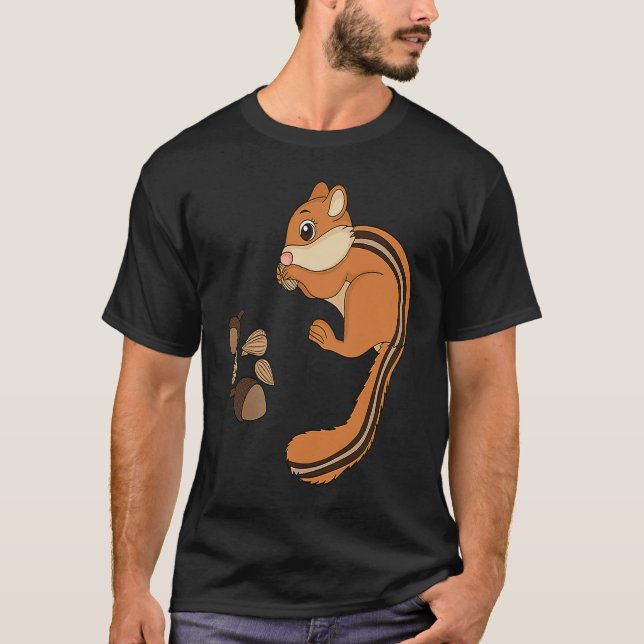Camiseta Chipmunk Eating Nuts  Nuts  For Kids (Frente)