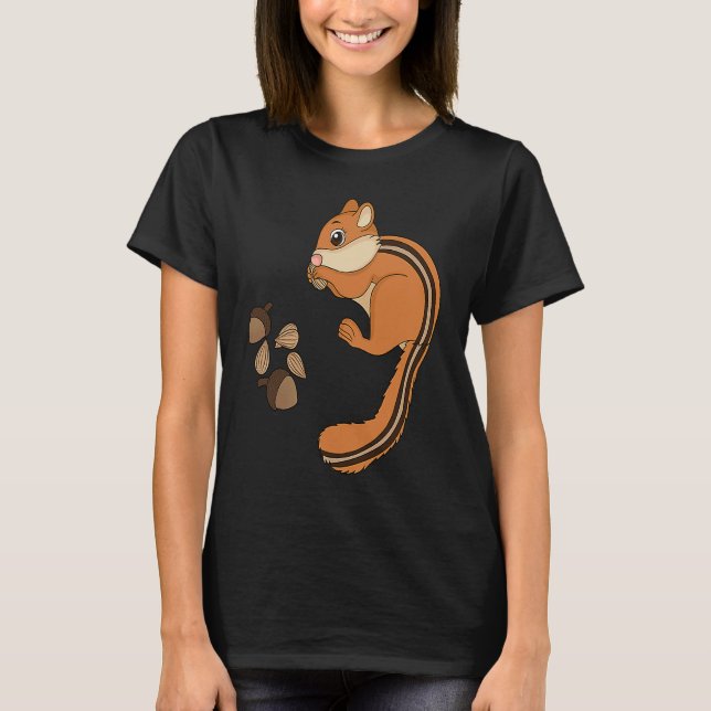 Camiseta Chipmunk Eating Nuts  Nuts  For Kids (Frente)