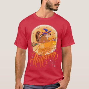 Camiseta Chipmunk Ride Witch Shot Moon Vintage Chipunk Hal