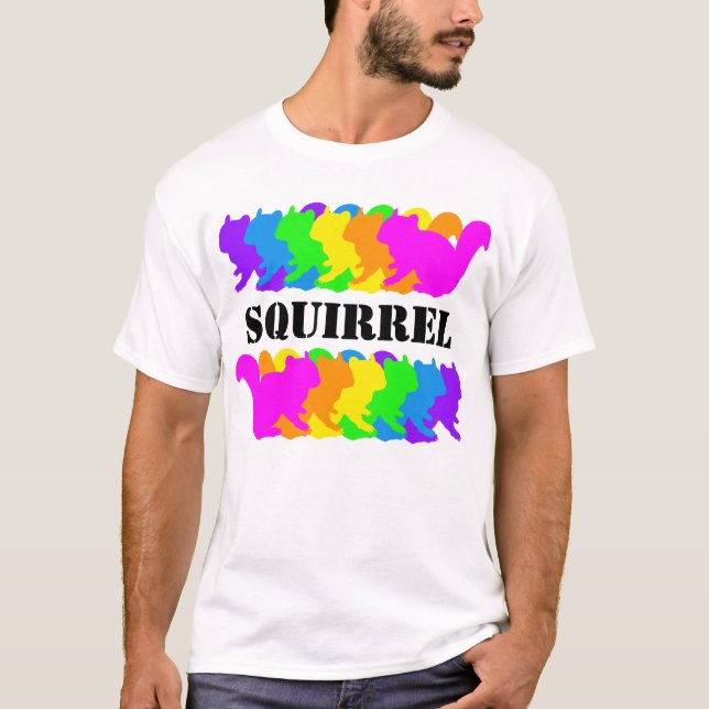 Camiseta Chipmunk , squirrel , illustration　(Colorful) (Frente)