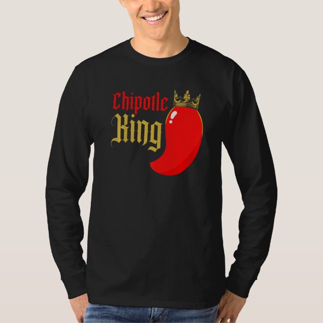 Camiseta Chipotle King Sabor de Pimenta Comida Apimentada   (Frente)