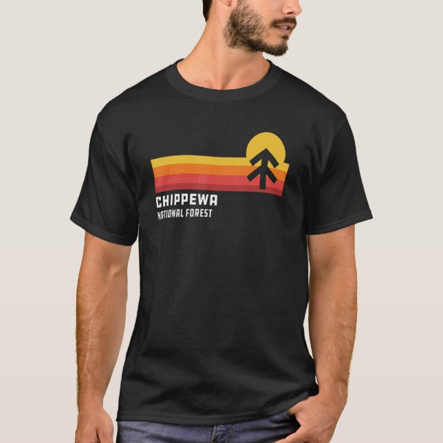 Camiseta Chippewa National Forest Minnesota Legal Retro Sty (Frente)