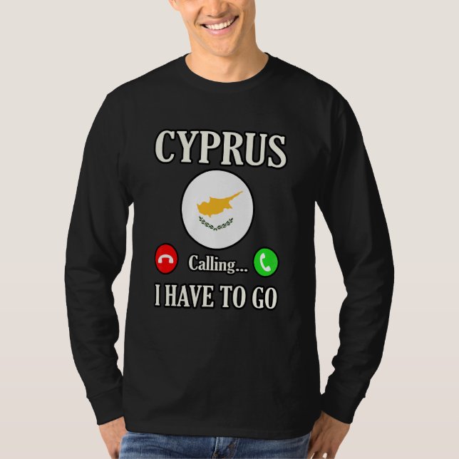 Camiseta Chipre Está Chamando Eu Tenho Que Ir (Frente)
