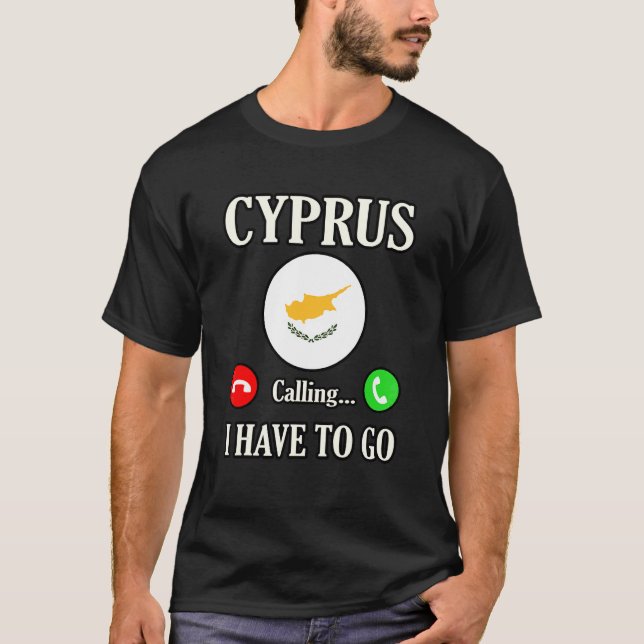 Camiseta Chipre Está Chamando Eu Tenho Que Ir (Frente)