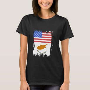 Camiseta Chipre Orgulho Cipriota EUA América Bandeira Cipri