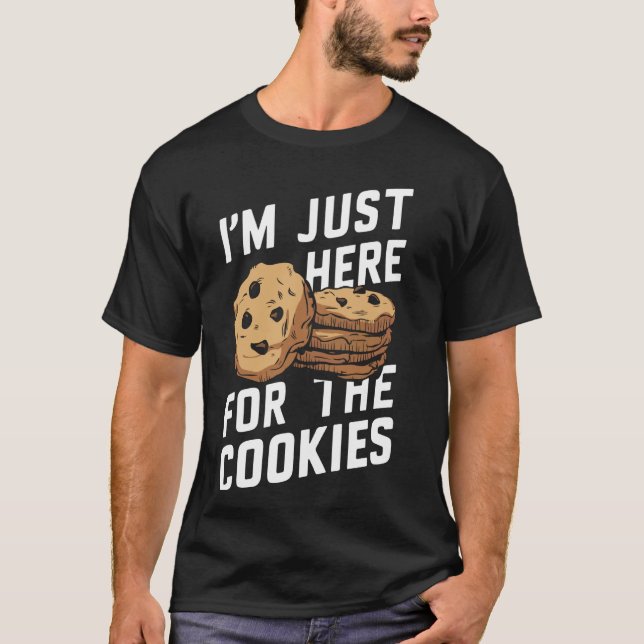Camiseta Chips de Chocolate Cookie Estou aqui para a Cooki (Frente)