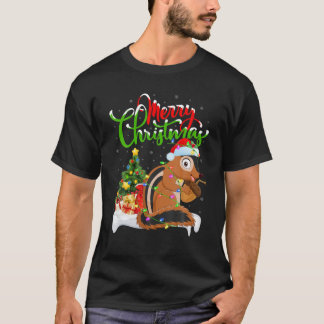 Camiseta Chipset engraçado Amante de os animais Xmas Lighti