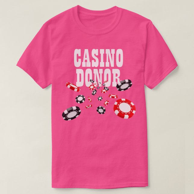 Camiseta Chipsets do jogador de jogos do casino Donor (Frente do Design)