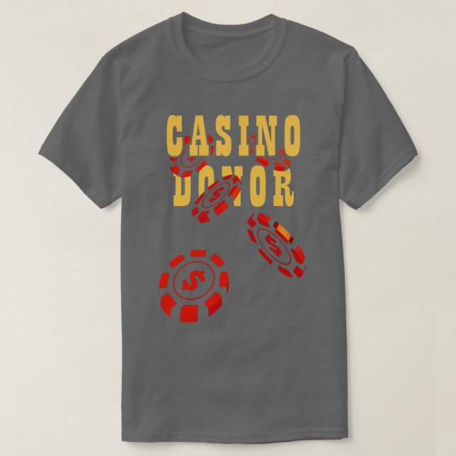 Camiseta Chipsets do jogador de jogos do casino Donor (Frente do Design)