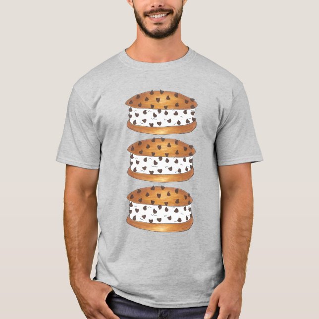 Camiseta Chipwich Chocolate Chip Cookie Sorvete Sandwich (Frente)