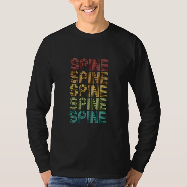 Camiseta Chiropracor Trabalho de arte da coluna vertebral (Frente)