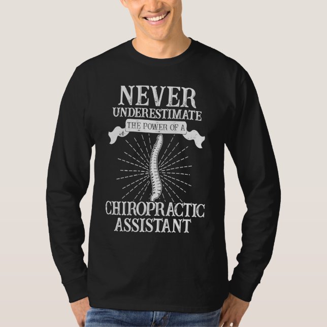 Camiseta Chiropractic Assistant Spine Treatment Power (Frente)