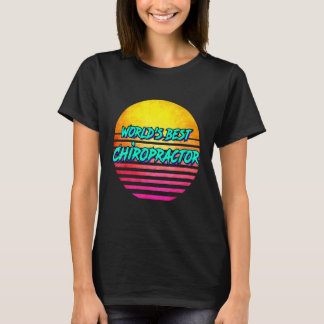 Camiseta Chiropractic Retro 1980 Melhor Quiroprático do Mun