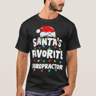 Camiseta Chiropractor Christmas Santas Favorito Engraçado P
