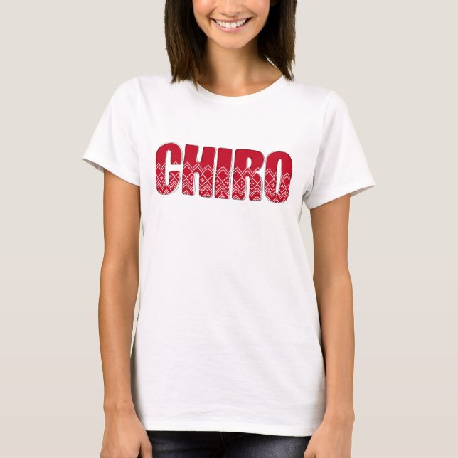 Camiseta Chiropractor de Natal, Chiro de Natal, Chiroprátic (Frente)