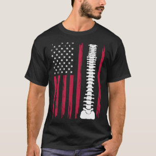 Camiseta Chiropractor Spine Adjustment USA Patriot Flag Ame