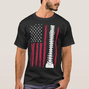 Camiseta Chiropractor Spine Adjustment USA Patriot Flag Ame
