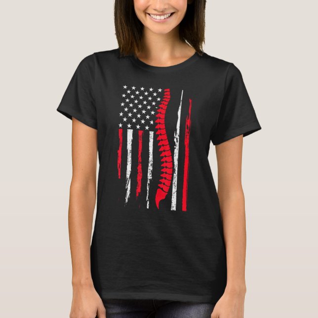 Camiseta Chiropractor USA Flag Expert Chiropractic Assistan (Frente)